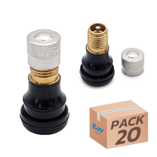 Valve tubeless droite (joint de pression) - PVR40 - 20pcs référence 28570