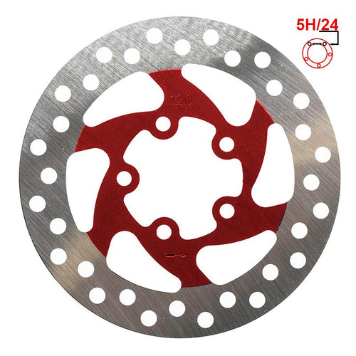 Disque de frein 120mm 5H rouge