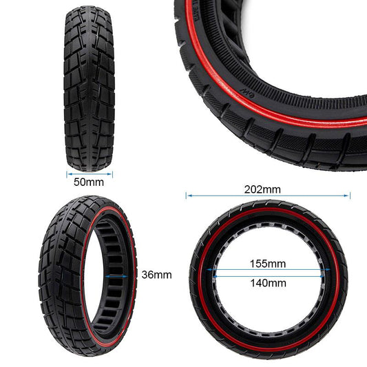 Pneu plein ultraléger 8,5x2-6,1/B34 offroad red line [Ewheel] vue 2