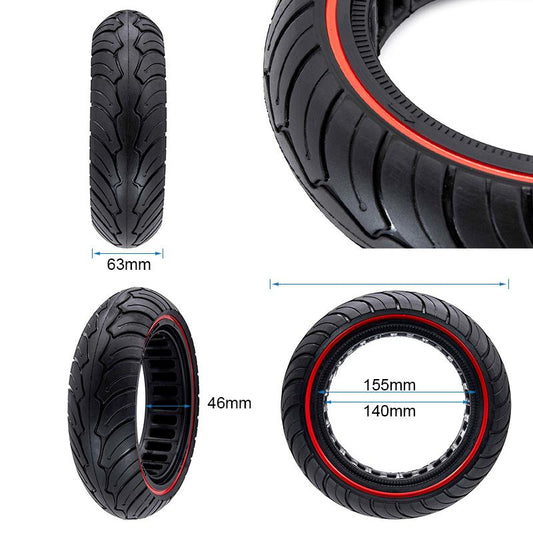 Pneu plein ultraléger 9,5x2,5 rouge pour NIU [Ewheel] vue 2
