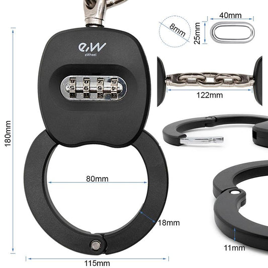Antivol à combinaison EWLK010 type menottes vue 2