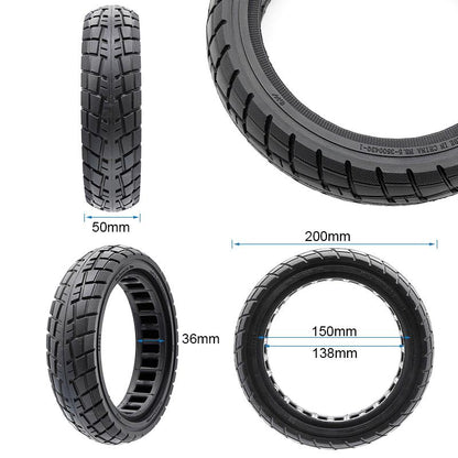 Pneu plein ultraléger 8,5x2-6,1/B34 Offroad ligne noire [Ewheel] vue 2