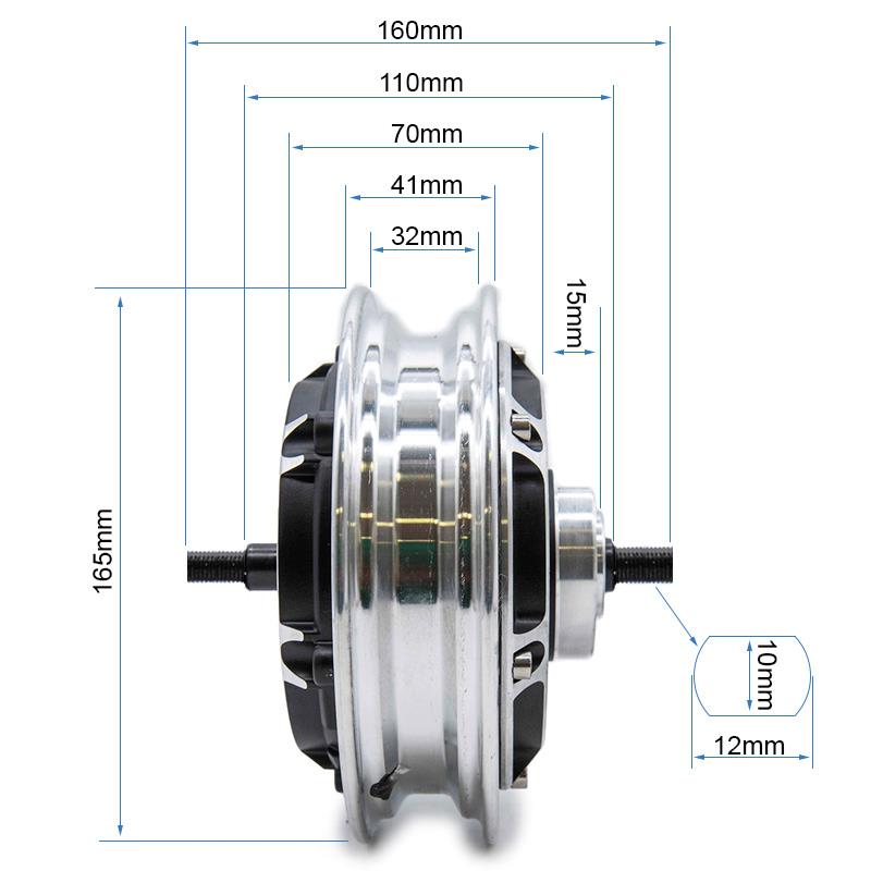Moteur 48V 500W 6/B36 vue 2