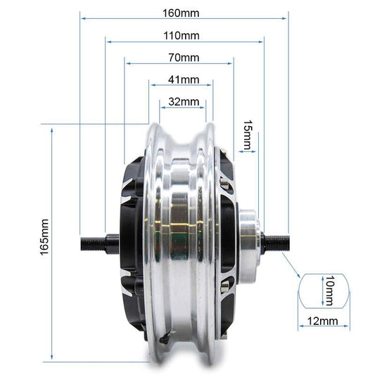 Moteur 48V 500W 6/B36 vue 2