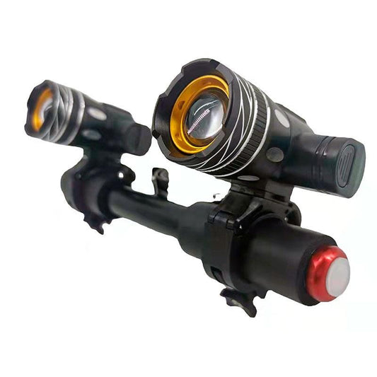Phares LED rechargeables avec guidon vue 2