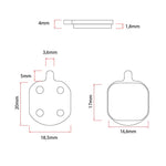Plaquettes de frein en cuivre avec embout [Ewheel] — vue 3