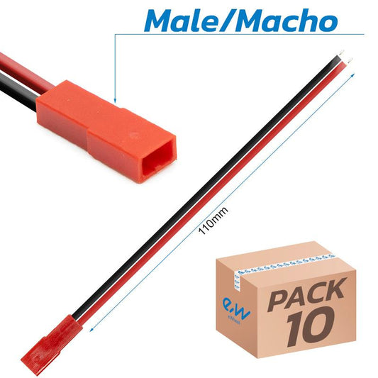 Connecteur JST avec câble - 10 MÂLE référence 35591-02