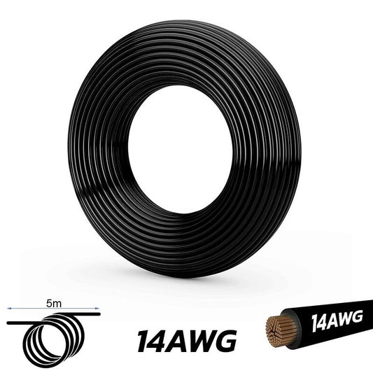 Câble noir 14 AWG - 5M référence EWM165