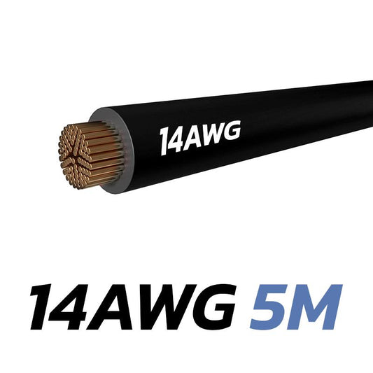 Câble noir 14 AWG - 5M vue 2