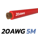 Câble rouge 20 AWG - 5M — vue 2