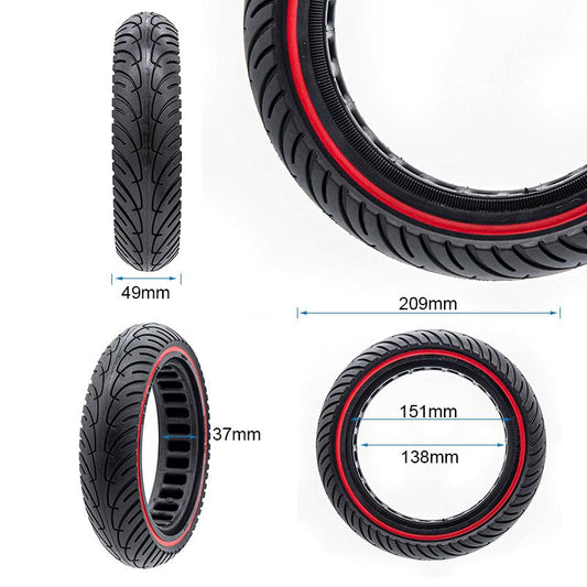 Pneu plein ultraléger 8,5x2-6,1/B34 - ligne rouge [Nedong] 9M vue 2