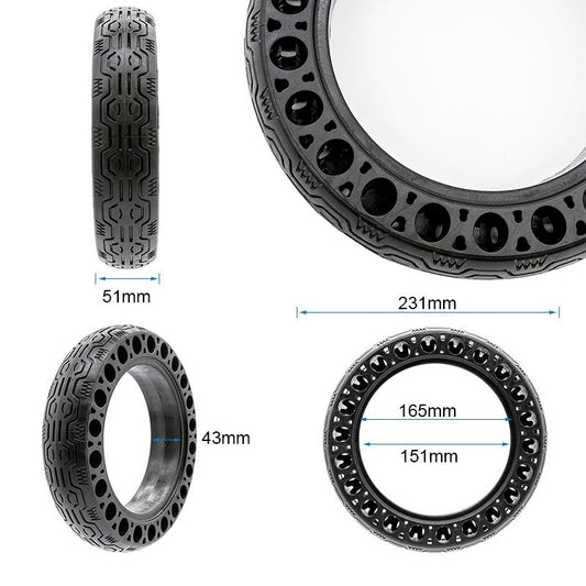 Pneu plein perforée 60/70-6,5/B44 (10x2,5-6,5) pour Ninebot G30 vue 2