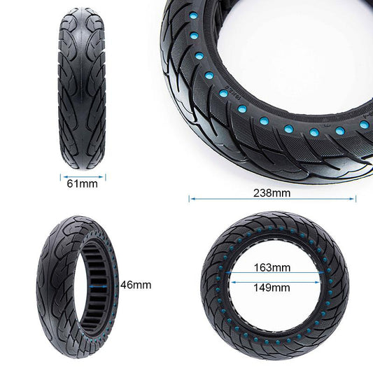 Pneu plein ultraléger 10x2,5-6,1/B44 - points bleus [Nedong] vue 2