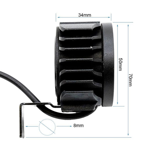 Phare LED avec klaxon FC1 12-72v vue 2