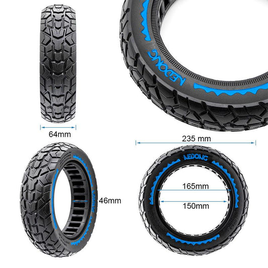Pneu plein ultraléger Offroad 10x2,5-6,5/B44 - bleu [Nedong] vue 2