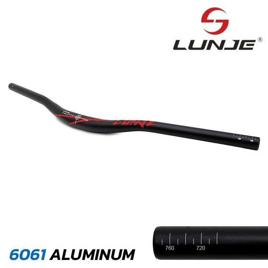 Guidon de 780mm avec élévation 25mm noir-rouge référence EWM323