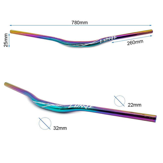 Guidon de 780 mm avec élévation 25 mm vue 2