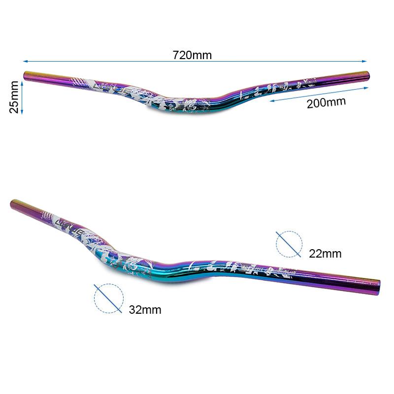 Guidon de 720mm avec elevation 25mm multicolor 1 vue 2