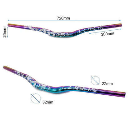 Guidon de 720mm avec elevation 25mm multicolor 1 vue 2