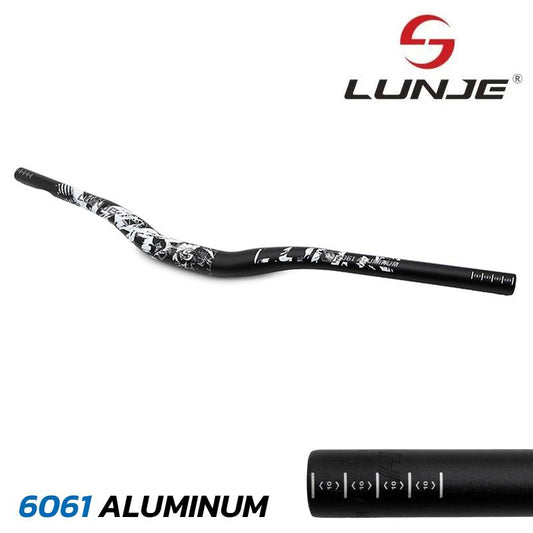 Guidon de 720mm avec élévation 25mm noir-blanc référence EWM718