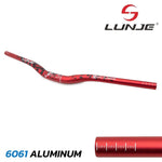 Guidon de 720mm avec élévation 25mm rouge-noir — vue 1