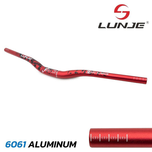 Guidon de 720mm avec élévation 25mm rouge-noir référence EWM894