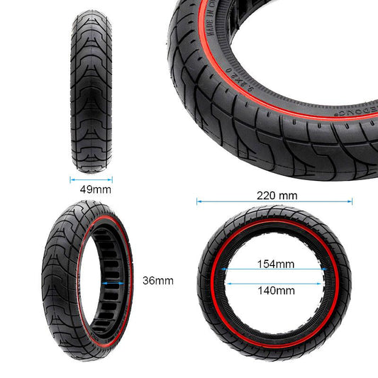 Pneu plein ultraléger 9,2x2-6,1/B34 - ligne rouge [Ewheel] vue 2