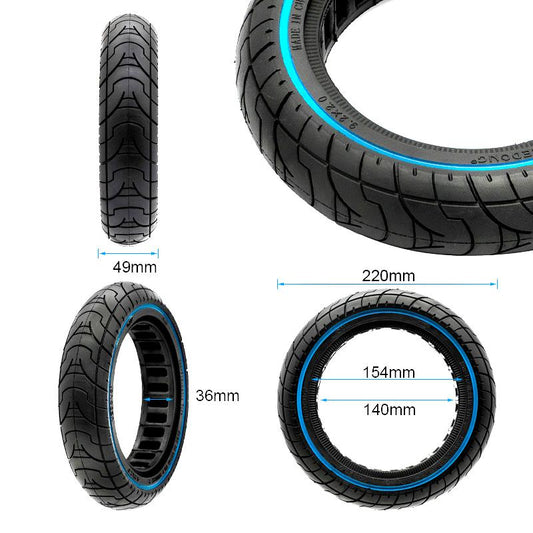 Pneu plein ultraléger avec ligne bleue 9,2x2-6,1/B34 [Ewheel] vue 2
