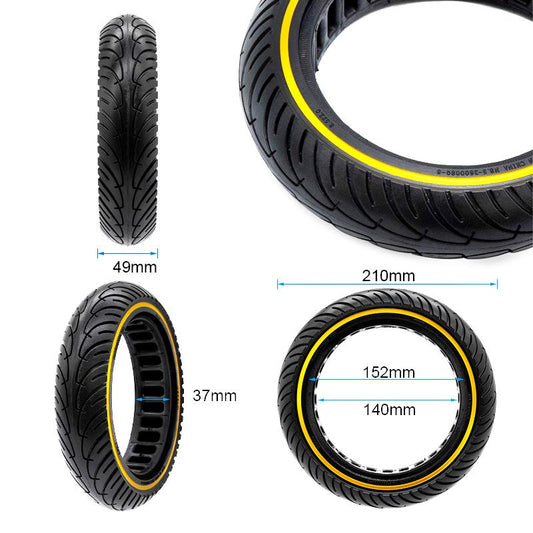 Pneu plein ultraléger 8,5x2-6,1/B34 - ligne jaune [Nedong] vue 2