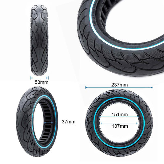 Pneu plein ultraléger 10x2,125-6,1/B34 - ligne bleue [Nedong] vue 2