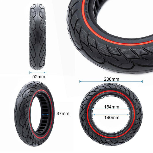 Pneu plein ultraléger 10x2,125-6,1/B34 - ligne rouge [Nedong] vue 2