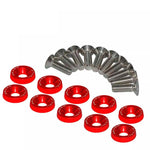 Rondelle JDM rouge avec vis M6x16 - 10pcs — vue 2