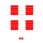 Autocollants réfléchissants 90x20mm rouge - 20pcs — vue 1