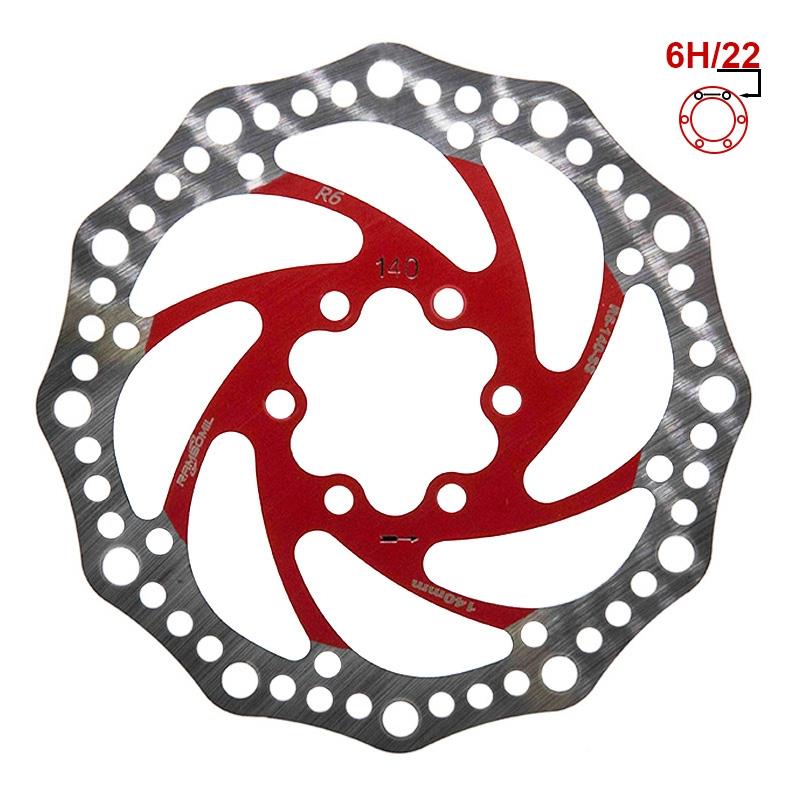 Disque de frein R6.1 140mm 6H rouge référence 8643-57