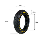 Pneu plein 8.5x2 Xiaomi nouvelle génération jaune — vue 3