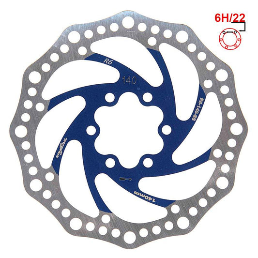Disque de frein R6.1 140mm 6H bleu référence 8643-56