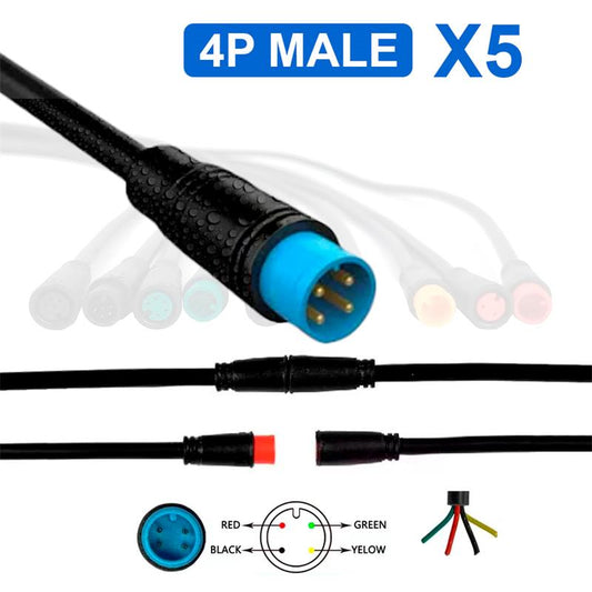 Connecteur étanche 8mm 4 broches- 5M référence 44818-01