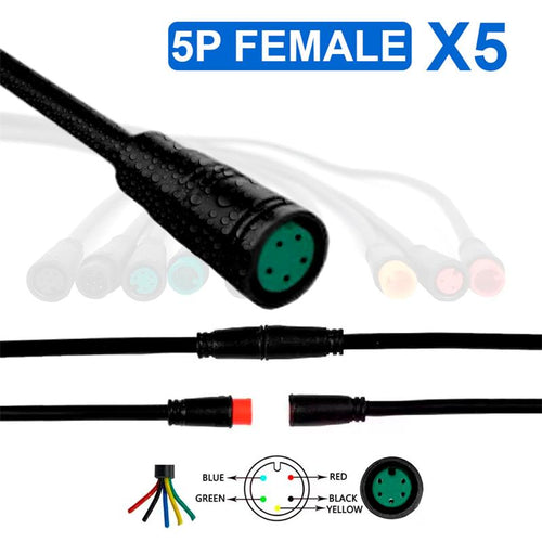 Connecteur étanche 8mm 5 broches - 5F
