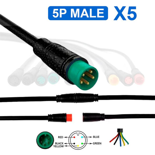 Connecteur étanche 8mm 5 broches - 5pcs référence 44818-03