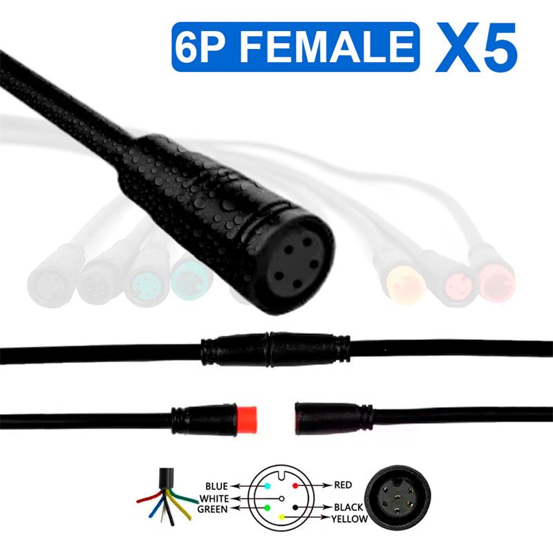 Connecteur étanche 8mm 6 broches - 5 pièces référence 44818-04