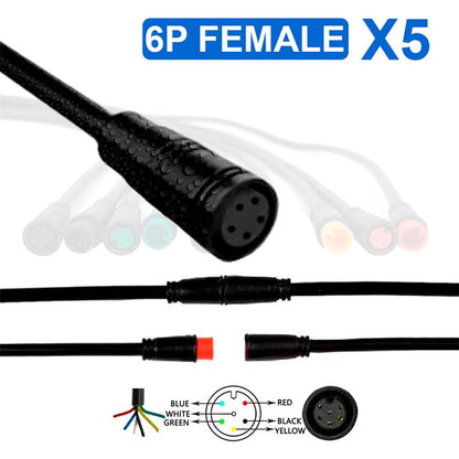 Connecteur étanche 8mm 6 broches - 5 pièces référence 44818-04
