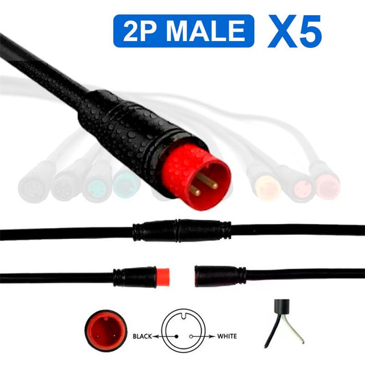 Connecteur étanche 8mm 2 broches - 5M référence 44818-07