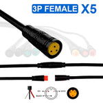 Connecteur étanche 8mm 3 broches - 5pcs — vue 1