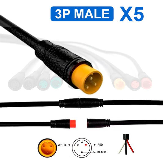 Connecteur étanche 8mm 3 broches - 5M référence 44818-09
