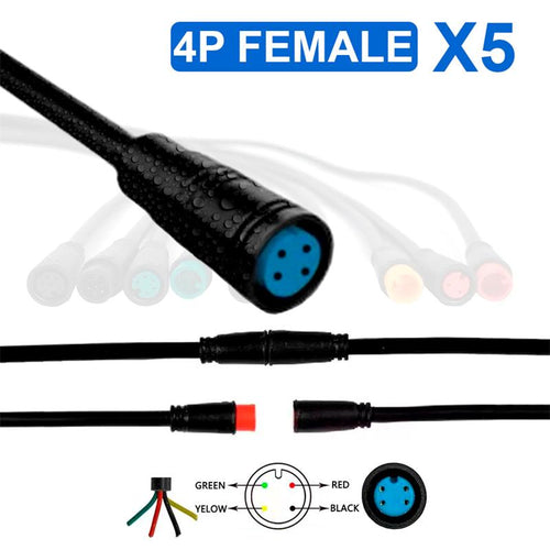 Connecteur étanche 8mm 4 broches - 5pcs