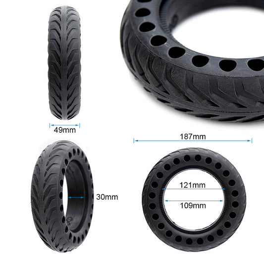 Pneu plein perforé 8x2-5/B30 (Non compatible avec xiaomi) vue 2