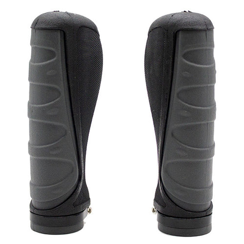 Poignées ergonomiques en silicone avec verrouillage gris - 2 Pièces
