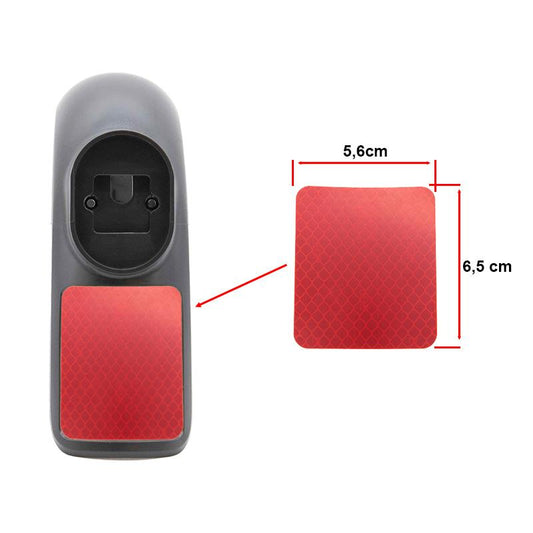 Autocollant réfléchissant 50x60mm rouge pour garde-boue Xiaomi vue 2