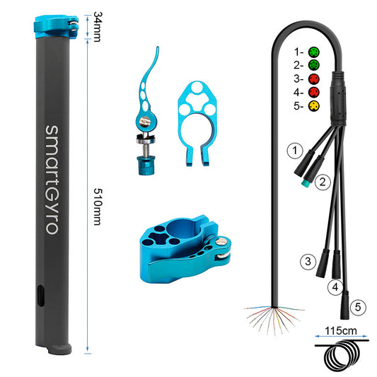 Potence avec câble et collier d’origine Smartgyro Speedway / Rockway / Crossover vue 2