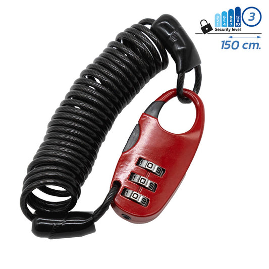 LCK-035 Câble antivol à combinaison - 1,5M référence ACA-008